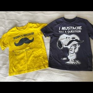 Boys “Mustache” Tees Sz 3T